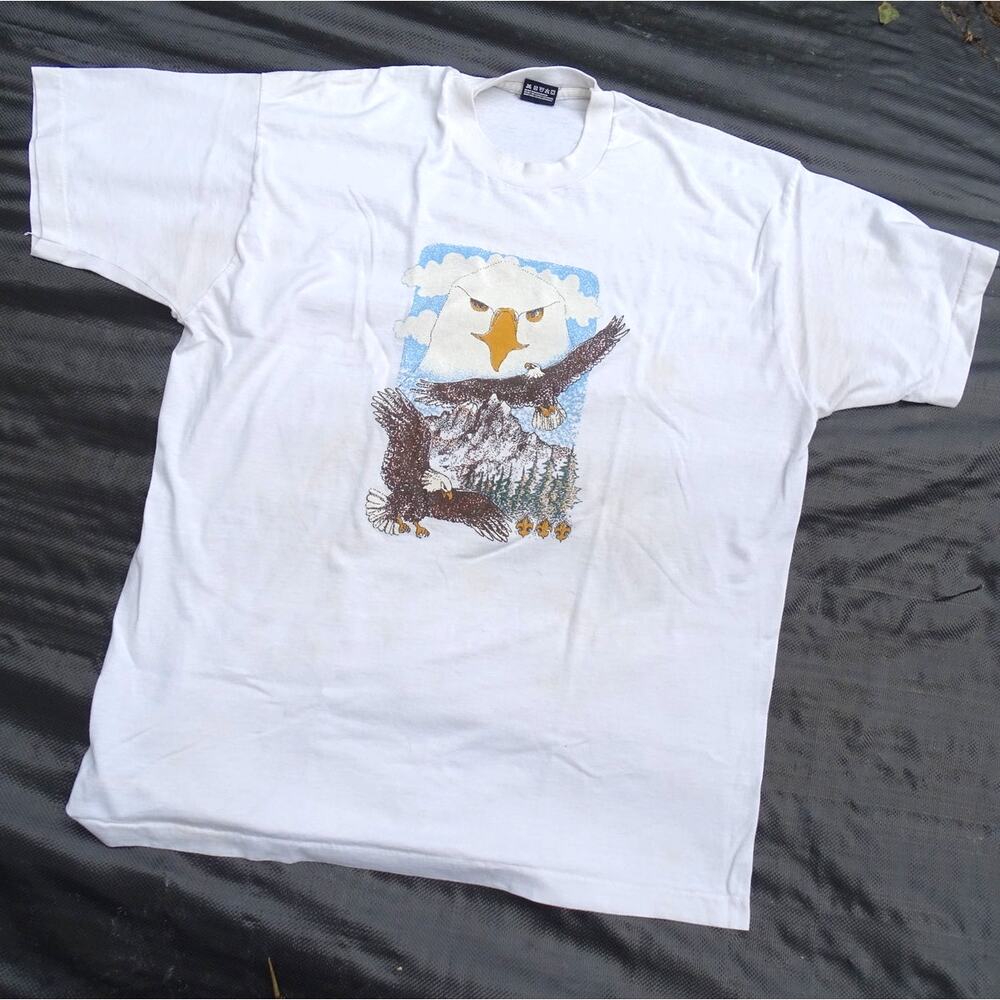 Vintage 90s FOTL BEST Eagles Mountain T Shirt XXL USA Distressed Faded